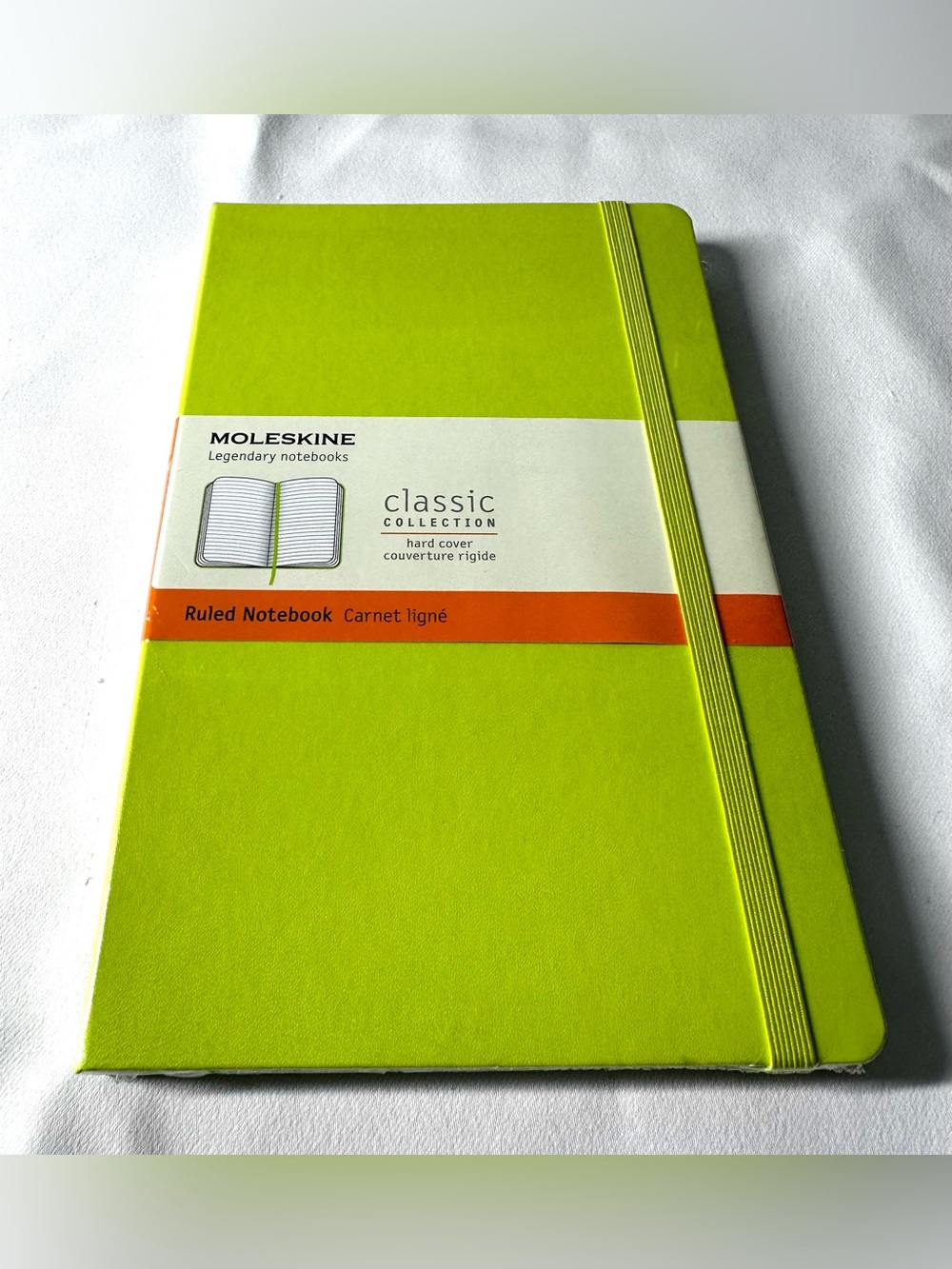 NEW Moleskine Notebook Classic Lemon Green Ruled Hard Cover